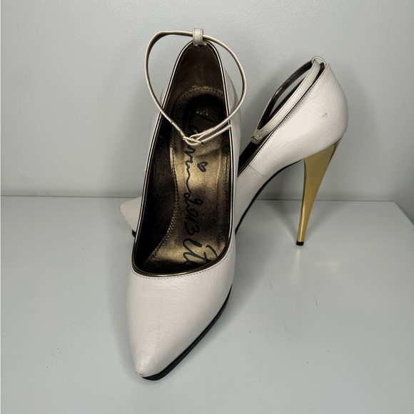 Lanvin Shoes - Lanvin White Leather Platform Heels - Size 39